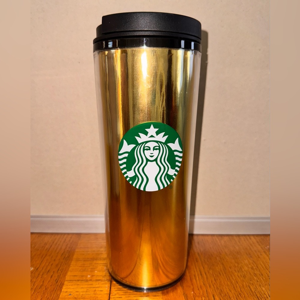 New STARBUCKS Gold-toned Tumbler